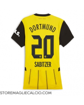 Borussia Dortmund Marcel Sabitzer #20 Maglia Gara Casa Repliche 2024-25 Donna Maniche Corte